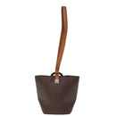 CELINE Macadam Canvas Shoulder Bag PVC Brown Auth 74685-2