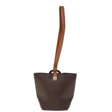 CELINE Macadam Canvas Shoulder Bag PVC Brown Auth 74685 - 0