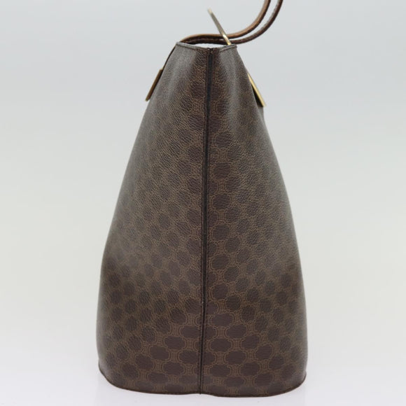 CELINE Macadam Canvas Umhängetasche PVC Braun Auth 74685