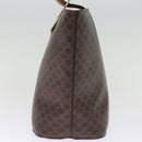 CELINE Macadam Canvas Shoulder Bag PVC Brown Auth 74685-4