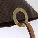 CELINE Macadam Canvas Shoulder Bag PVC Brown Auth 74685-6