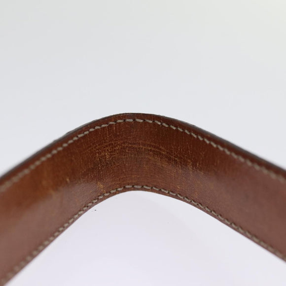 CELINE Macadam Canvas Umhängetasche PVC Braun Auth 74685