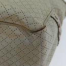 CELINE Hand Bag Leather Beige Auth 74693-9