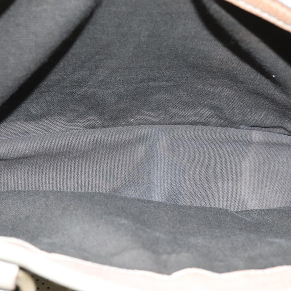 CELINE Hand Bag Leather Beige Auth 74693