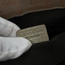 CELINE Hand Bag Leather Beige Auth 74693-12