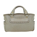 CELINE Hand Bag Leather Beige Auth 74693-2