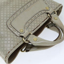 CELINE Hand Bag Leather Beige Auth 74693-6