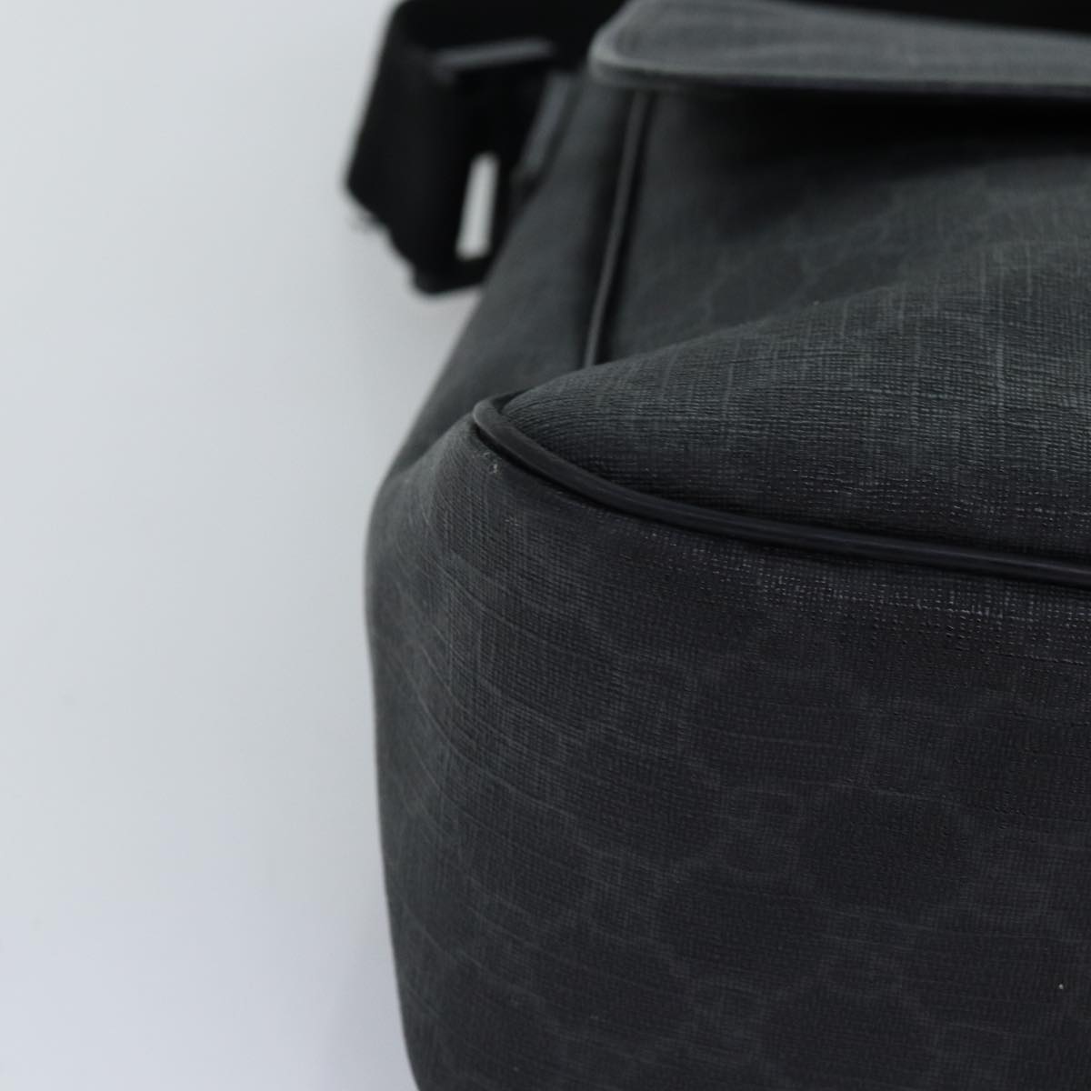 GUCCI GG Supreme Shoulder Bag PVC Leather Black 169935 Auth 74711