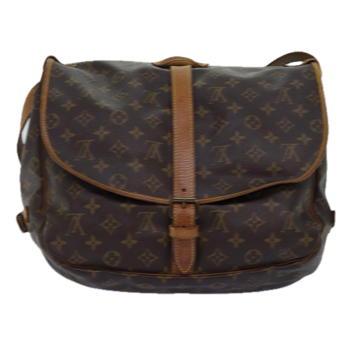 LOUIS VUITTON Monogram Saumur 35 Shoulder Bag M42254 LV Auth 74714 - 0