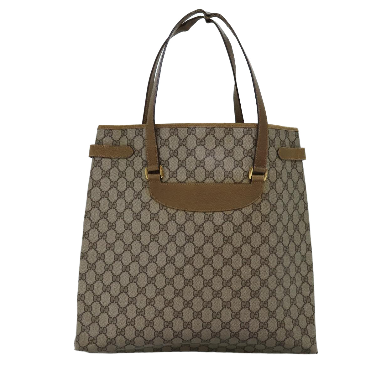 GUCCI GG Supreme Tote Bag PVC Beige Auth 74733 - 0