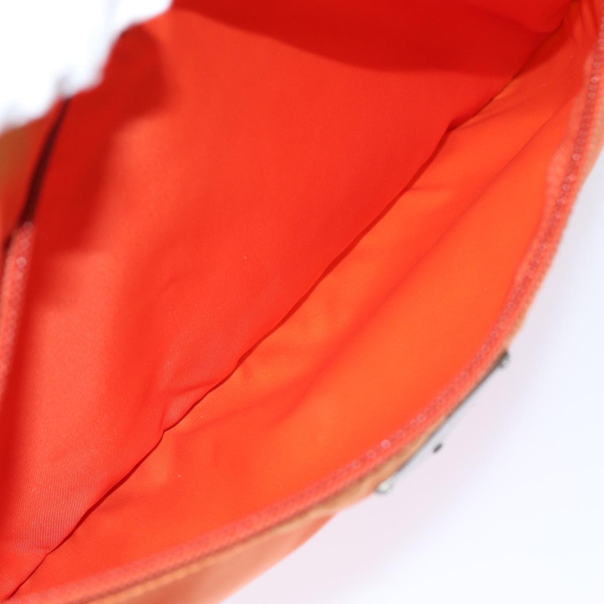 PRADA Shoulder Bag Nylon Orange Auth 74735