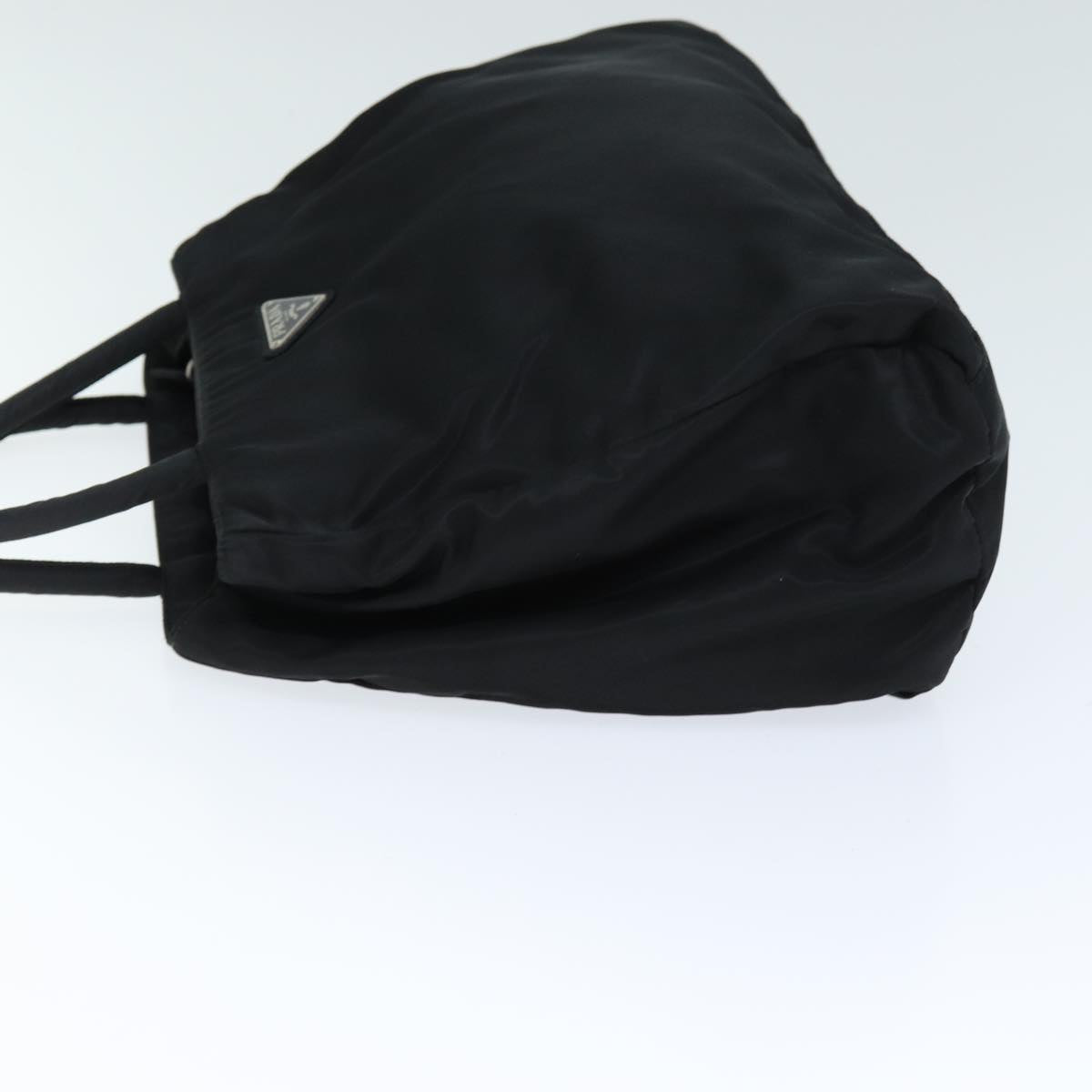 PRADA Hand Bag Nylon Black Auth 74737