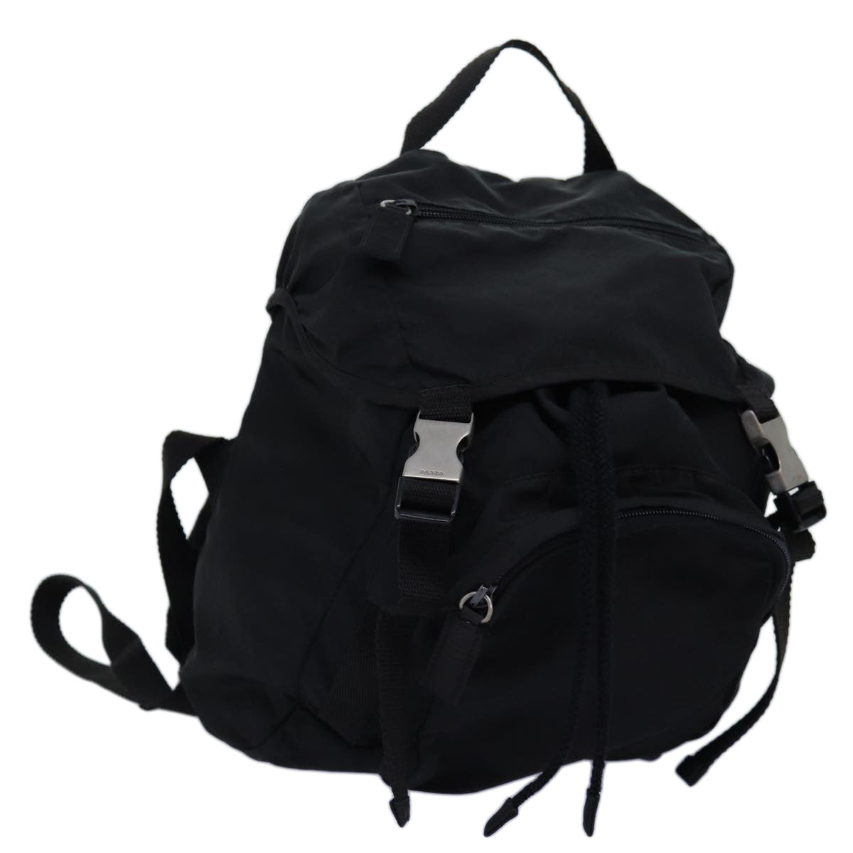 PRADA Backpack Nylon Black Auth 74742