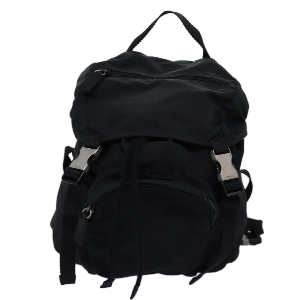 PRADA Backpack Nylon Black Auth 74742