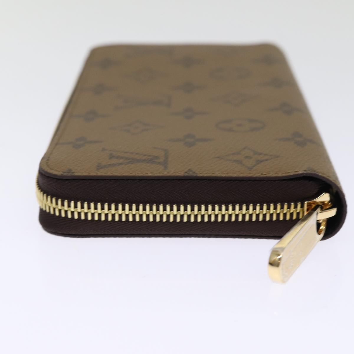 LOUIS VUITTON Monogram Reverse Zippy Wallet Long Wallet M82444 LV Auth 74756S