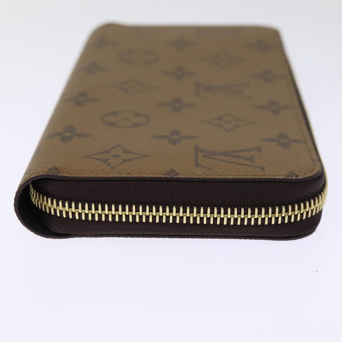 LOUIS VUITTON Monogram Reverse Zippy Wallet Long Wallet M82444 LV Auth 74756S