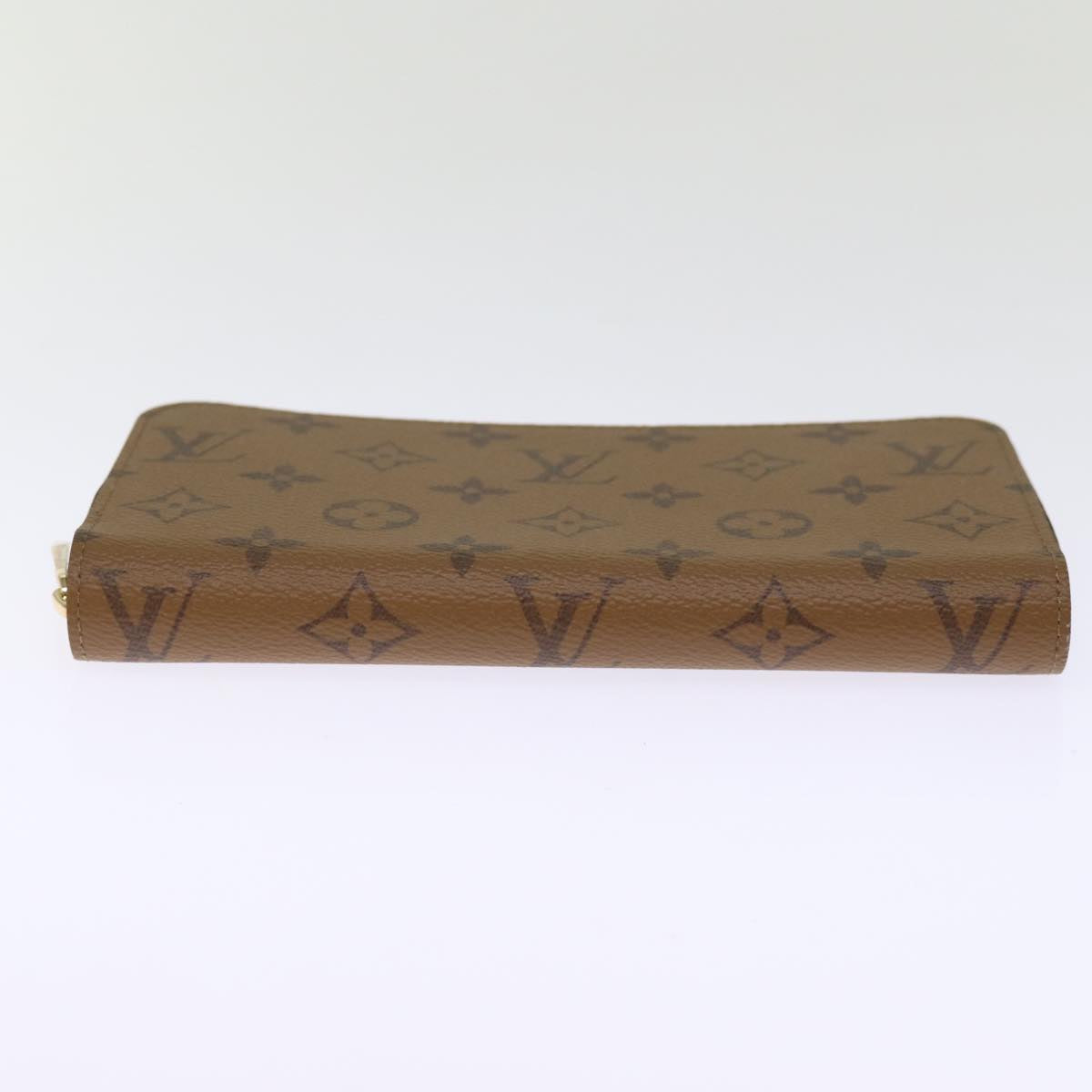 LOUIS VUITTON Monogram Reverse Zippy Wallet Long Wallet M82444 LV Auth 74756S