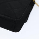 CHANEL Matelasse Chain Shoulder Bag Satin Paris limited Black CC Auth 74757A-13