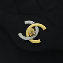 CHANEL Matelasse Chain Shoulder Bag Satin Paris limited Black CC Auth 74757A-18
