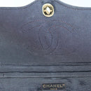 CHANEL Matelasse Chain Shoulder Bag Satin Paris limited Black CC Auth 74757A-16