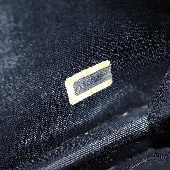 CHANEL Matelasse Chain Shoulder Bag Satin Paris limited Black CC Auth 74757A