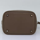 HERMES Pico Tan Lock MM Shoulder Bag Taurillon Clemence Etope Auth 74760A-5