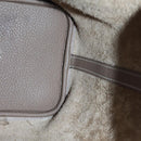 HERMES Pico Tan Lock MM Shoulder Bag Taurillon Clemence Etope Auth 74760A-21