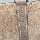 HERMES Pico Tan Lock MM Shoulder Bag Taurillon Clemence Etope Auth 74760A-11