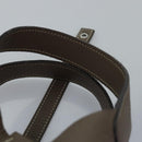 HERMES Pico Tan Lock MM Shoulder Bag Taurillon Clemence Etope Auth 74760A-14