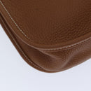 HERMES Evelyn 2 PM Shoulder Bag Taurillon Clemence Gold Auth 74761A-15