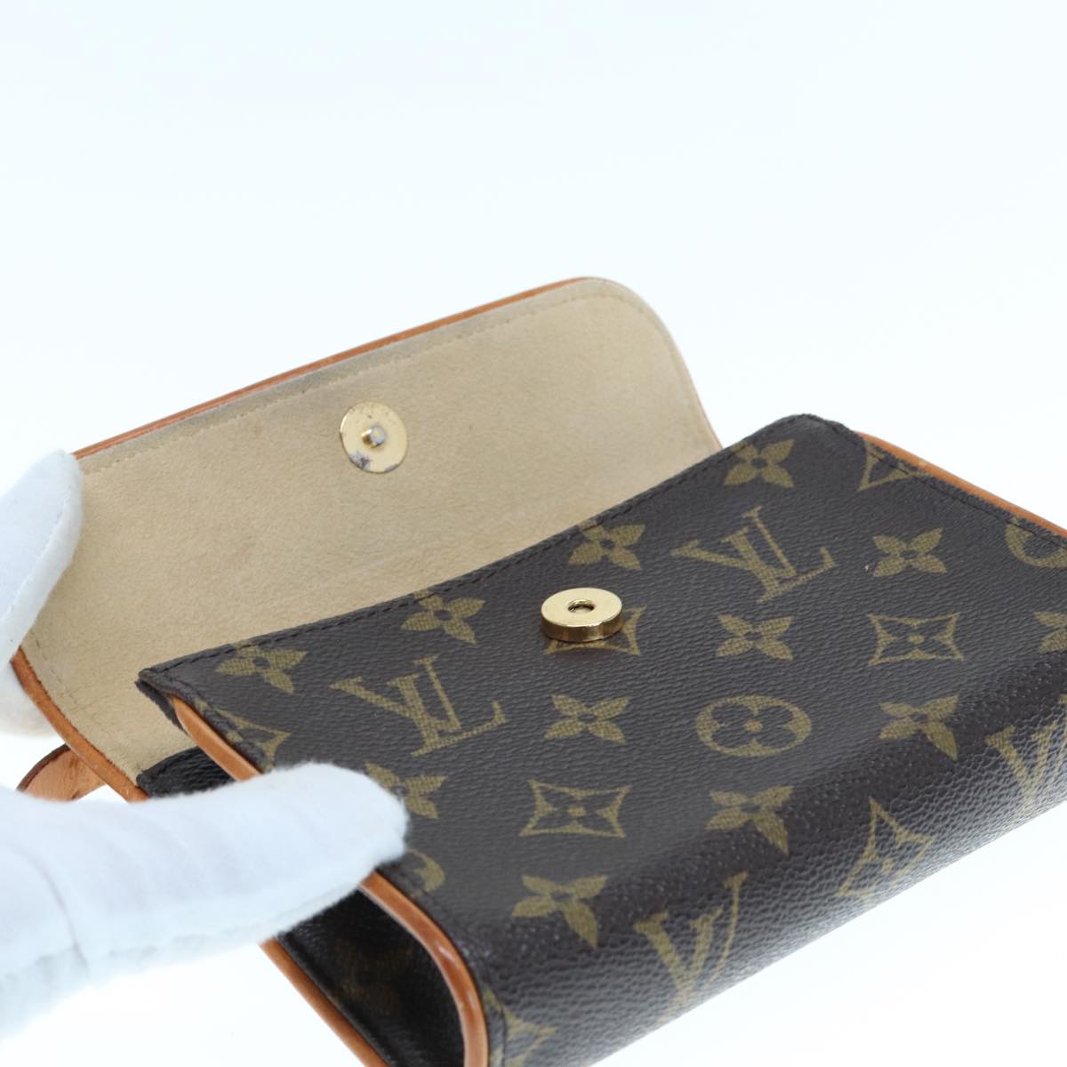 LOUIS VUITTON Monogram Pochette Florentine Waist bag M51855 LV Auth 74766