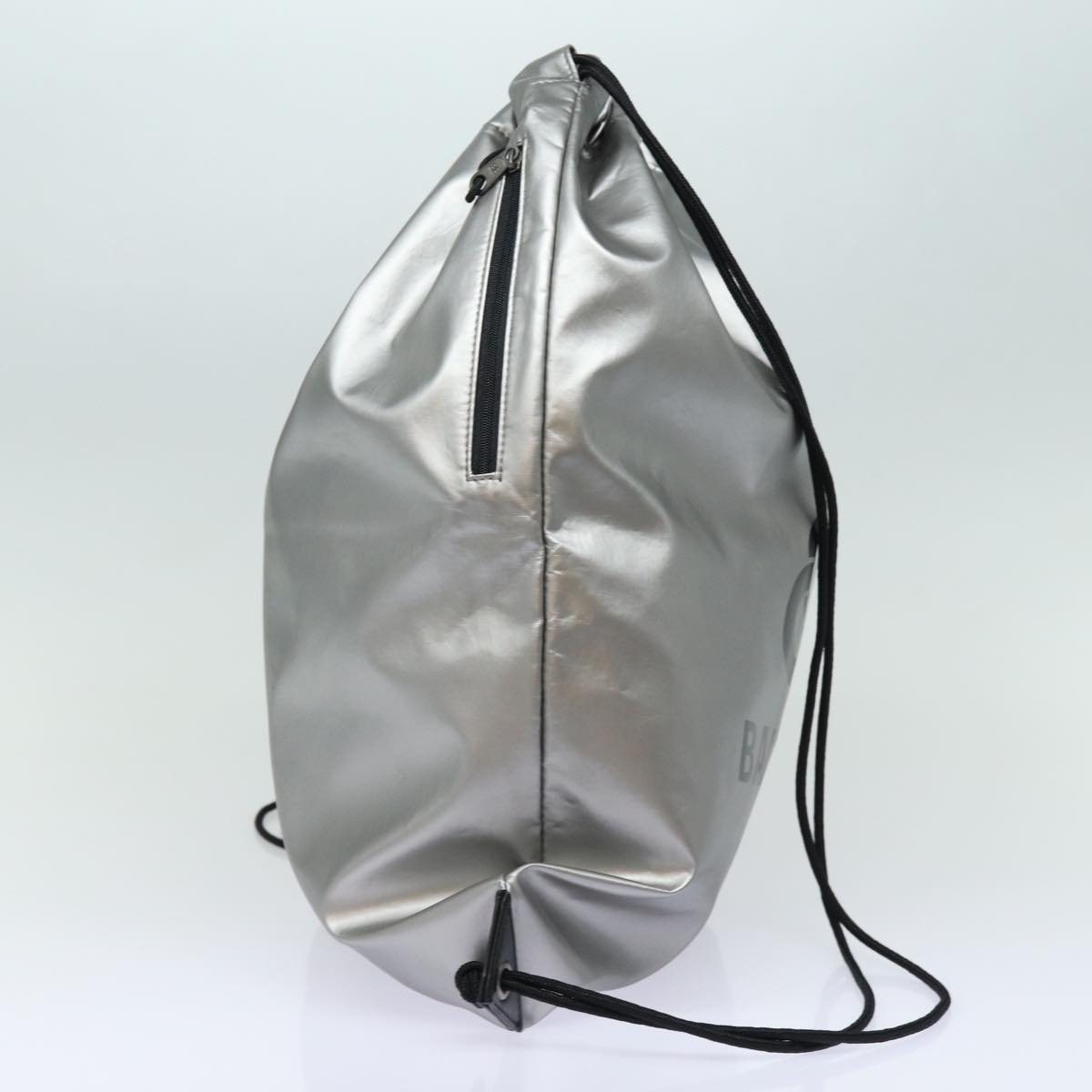 BALENCIAGA BB Explorer Backpack Nylon Silver 593648 Auth 74772