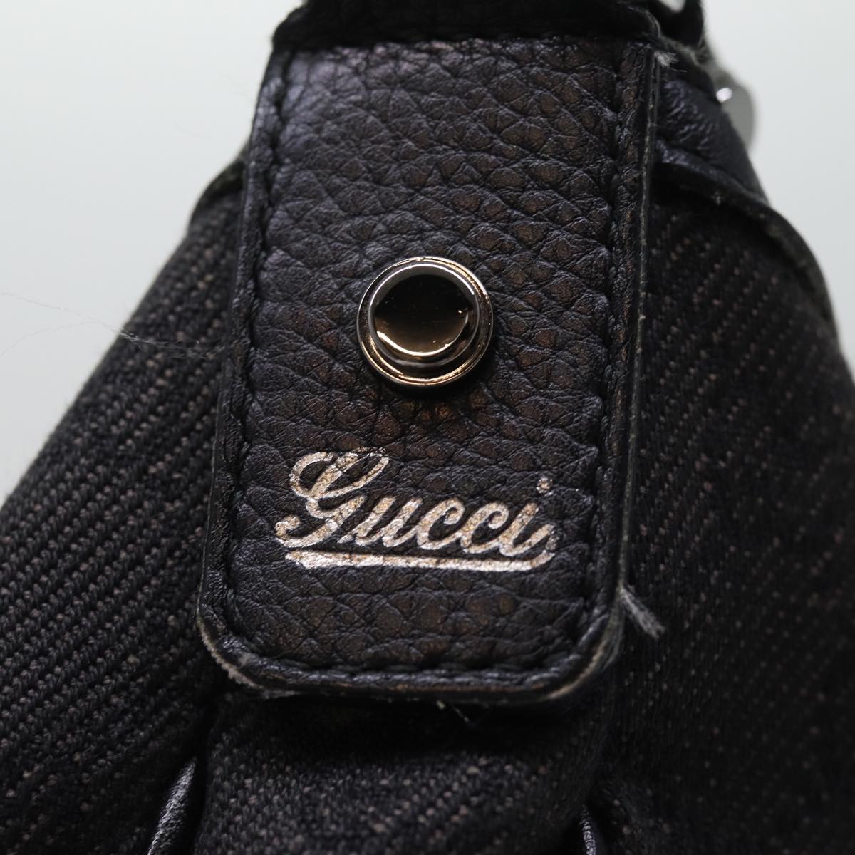 GUCCI GG Canvas Shoulder Bag Outlet Black 293581 Auth 74784