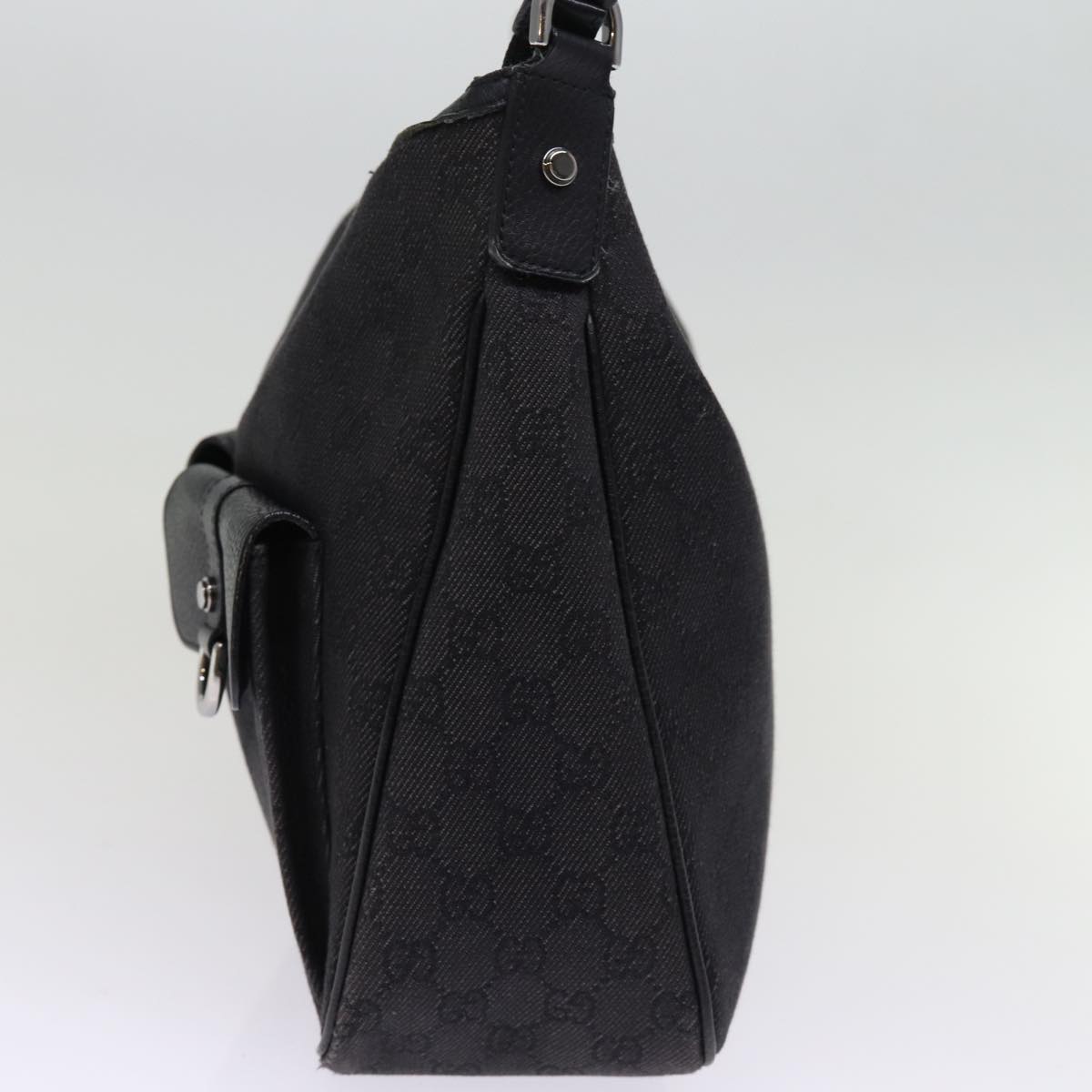 GUCCI GG Canvas Shoulder Bag Outlet Black 293581 Auth 74784