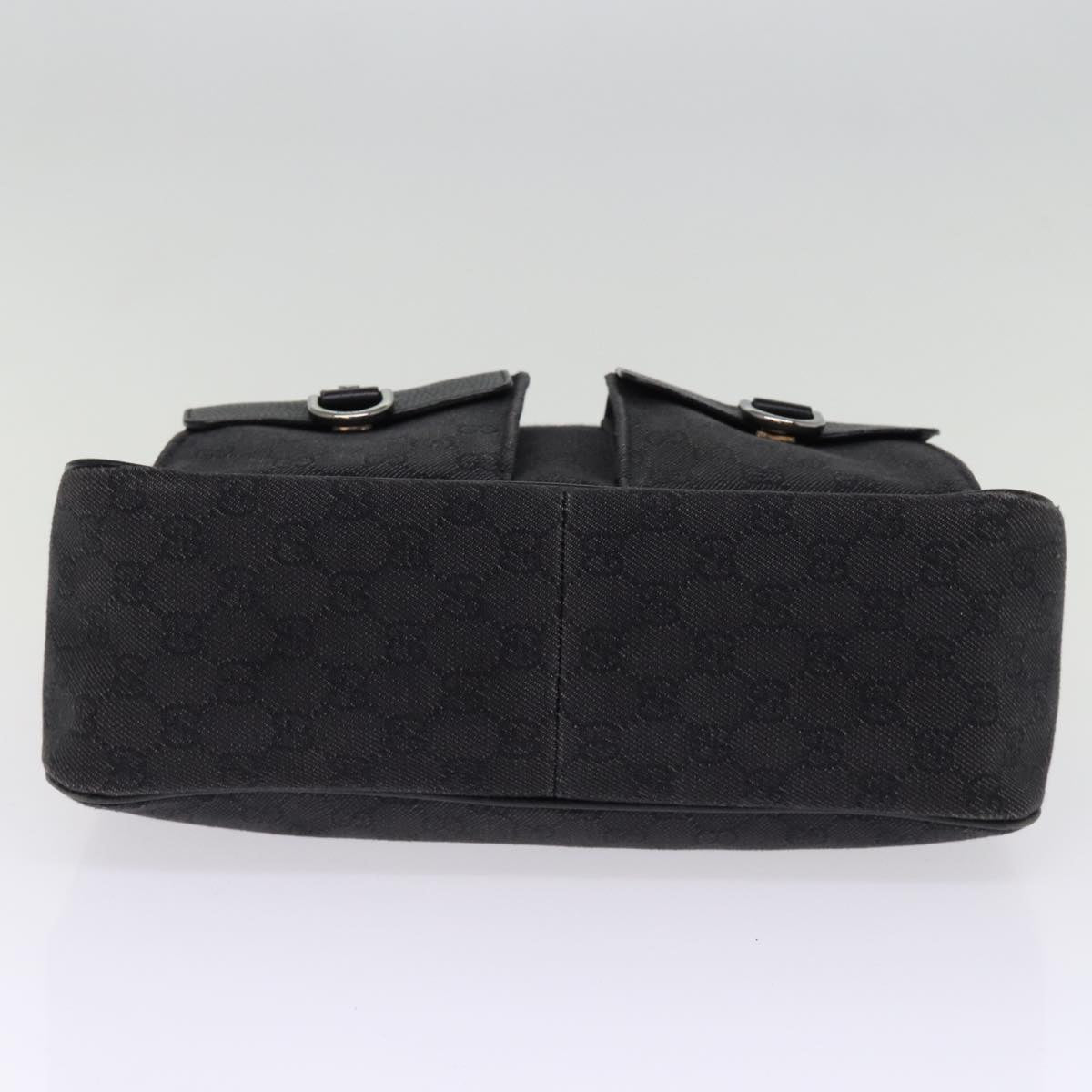 GUCCI GG Canvas Shoulder Bag Outlet Black 293581 Auth 74784