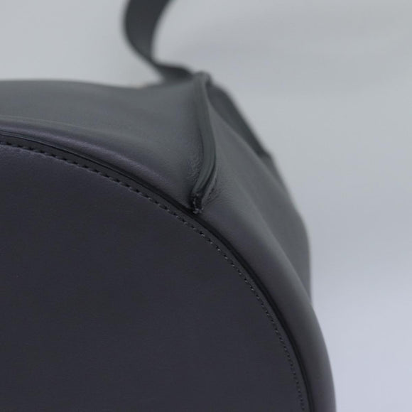 CELINE Big bag Shoulder Bag Leather Gray Auth 74791SAM