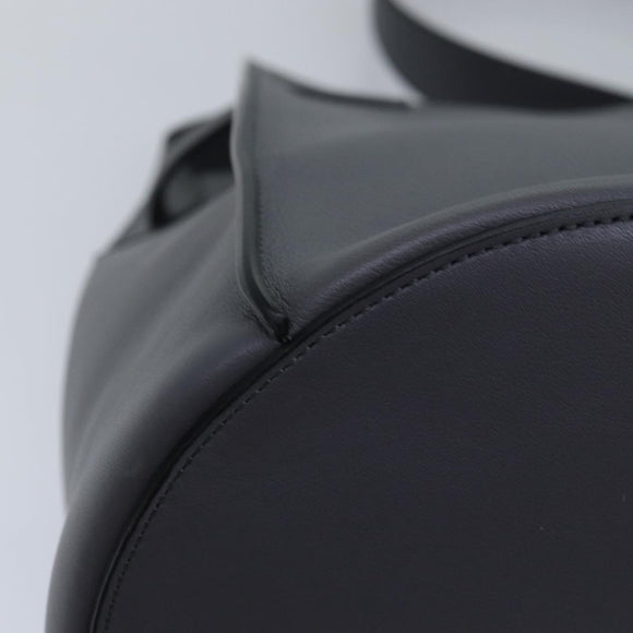 CELINE Big bag Shoulder Bag Leather Gray Auth 74791SAM