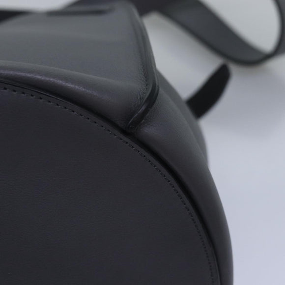 CELINE Big bag Shoulder Bag Leather Gray Auth 74791SAM