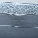 CELINE Big bag Shoulder Bag Leather Gray Auth 74791SAM-19