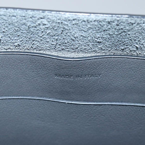 CELINE Big bag Shoulder Bag Leather Gray Auth 74791SAM