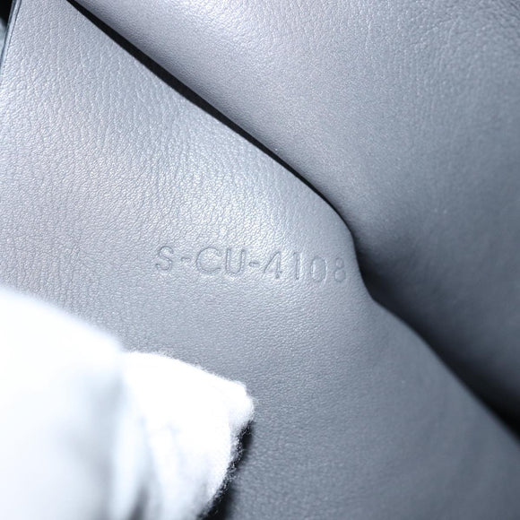 CELINE Big bag Shoulder Bag Leather Gray Auth 74791SAM