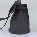 CELINE Big bag Shoulder Bag Leather Gray Auth 74791SAM-4