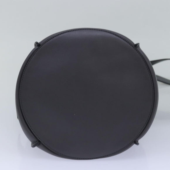 CELINE Big bag Shoulder Bag Leather Gray Auth 74791SAM