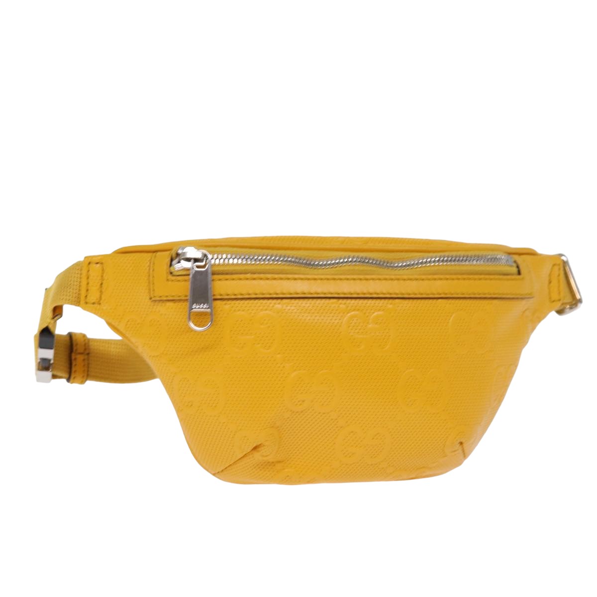 GUCCI GG Emboss Body Bag Yellow 658582 Auth 74794