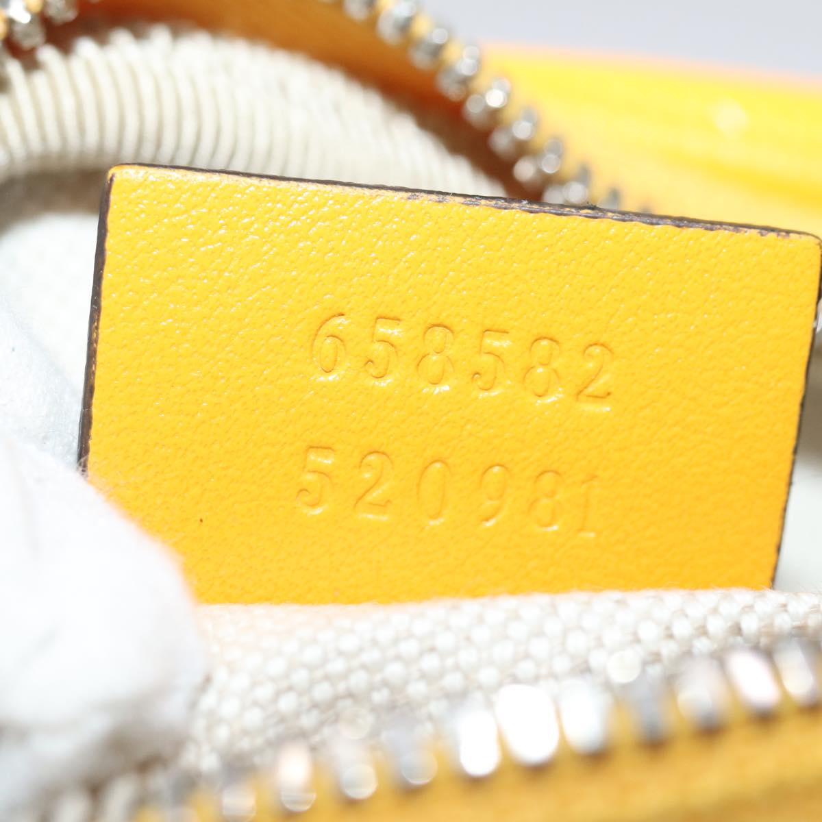 GUCCI GG Emboss Body Bag Yellow 658582 Auth 74794