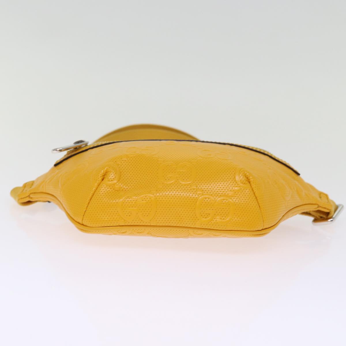 GUCCI GG Emboss Body Bag Yellow 658582 Auth 74794