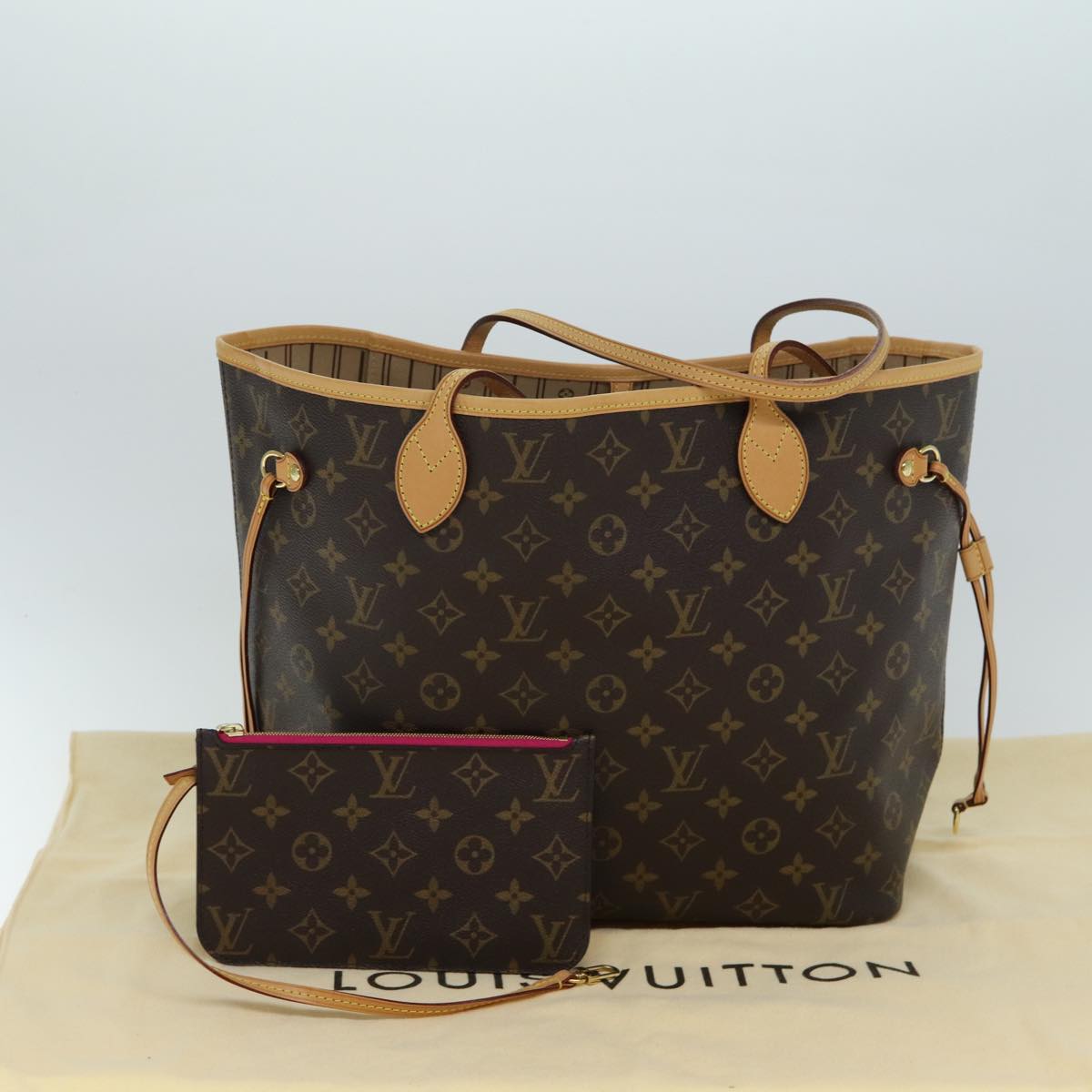 LOUIS VUITTON Monogram Neverfull MM Tote Bag M40156 LV Auth 74804A