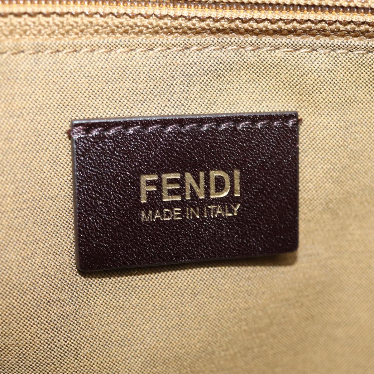 FENDI Zucchino Canvas Tote Bag Multicolor Auth 74808