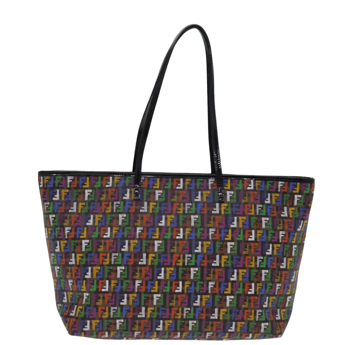 FENDI Zucchino Canvas Tote Bag Multicolor Auth 74808