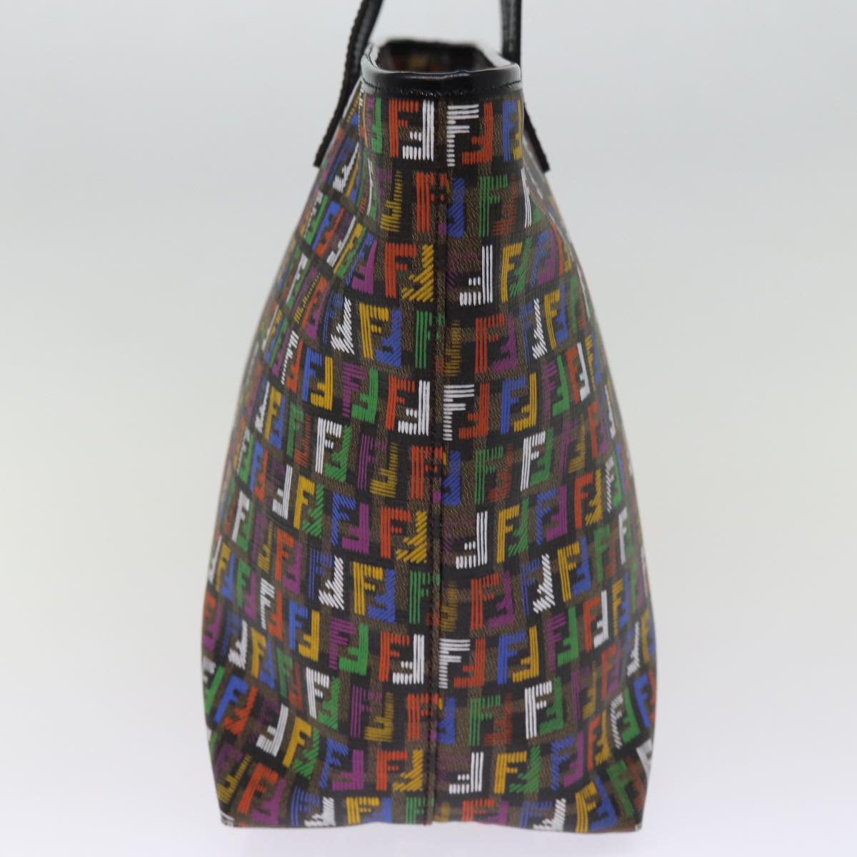 FENDI Zucchino Canvas Tote Bag Multicolor Auth 74808